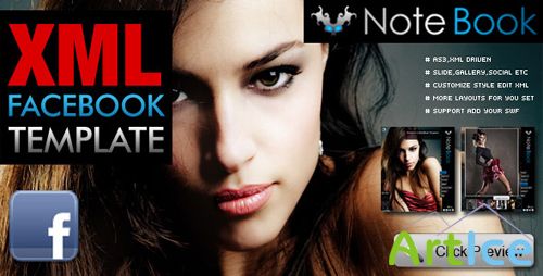ActiveDen - Note Book Facebook Fan Page Template