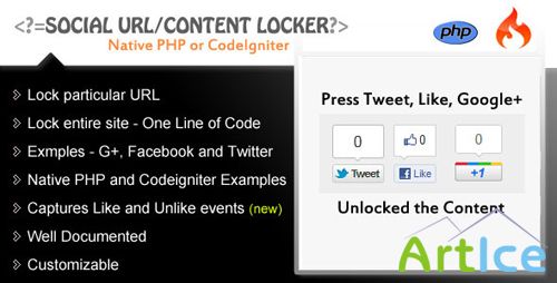 CodeCanyon - Google+, Tweet, Like - Content/URL Locker