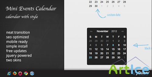 CodeCanyon - DZS jQuery Mini Events Calendar