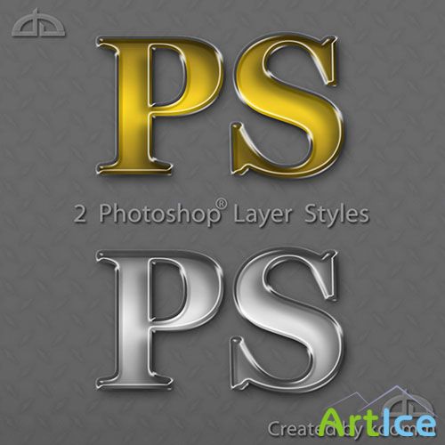 Gold and Silver Glossy Styles for Photoshop