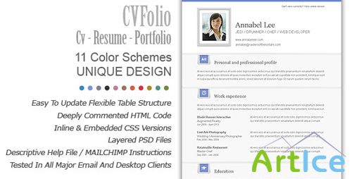 ThemeForest - CV Folio - Resume/Portfolio Email Newsletter