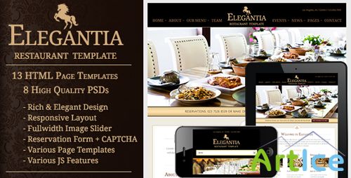 ThemeForest - Elegantia - Restaurant and Cafe HTML Template