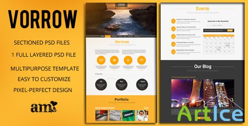 ThemeForest - Vorrow One Page Responsive HTML Template