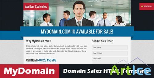 ThemeForest - MyDomain - Domain for sale HTML5 template