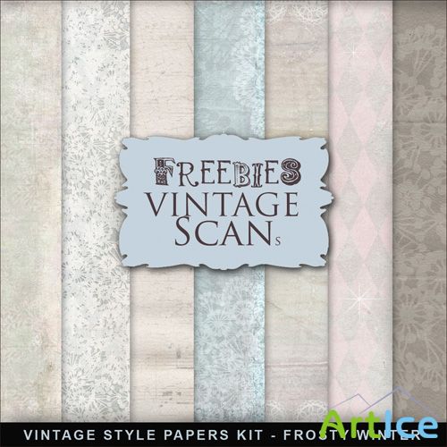 Textures - Vintage Style Winter Papers