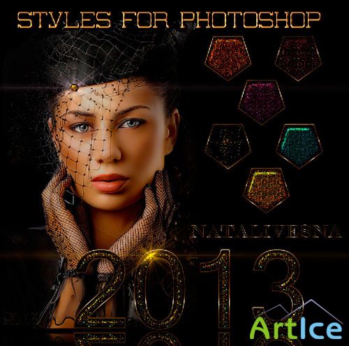Glamour Shine Styles for Photoshop