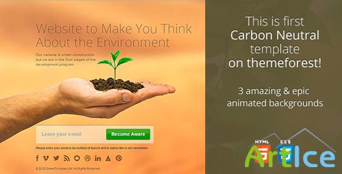 ThemeForest - CarbonNeutral - HTML5 Coming Soon Template