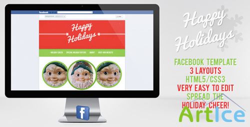 ThemeForest - Happy Holiday Facebook Template