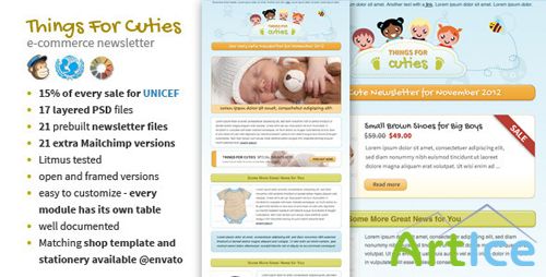 ThemeForest - Things for Cuties - Baby Kids Newsletter Template