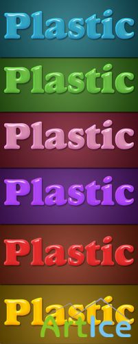 Plastic Layer Text Effect Styles for Photoshop