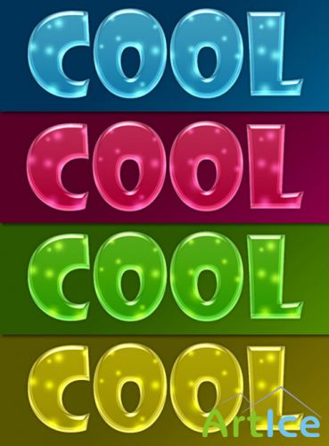 Cool Glossy Layer Text Effect Styles for Photoshop