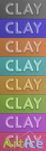 Clay Photoshop Layer Style  8 Colors