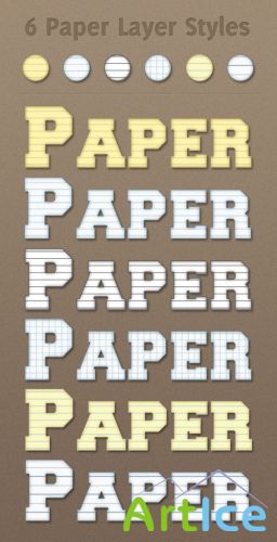 6 Paper Photoshop Layer Styles