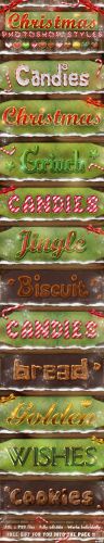 GraphicRiver - Christmas Photoshop Styles - Text Effects 861110