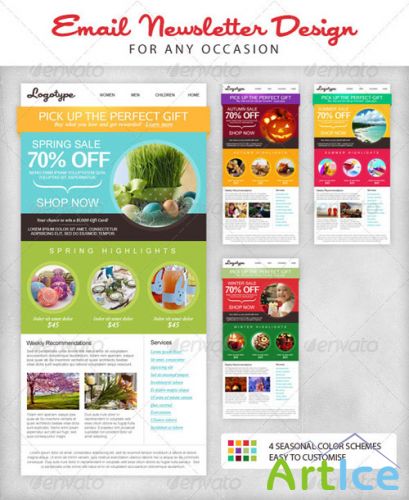 GraphicRiver - Seasonal Email Newsletter Template 2508648