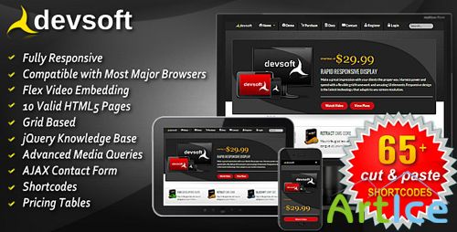 ThemeForest - DevSoft - Responsive HTML5 Full Sales Website
