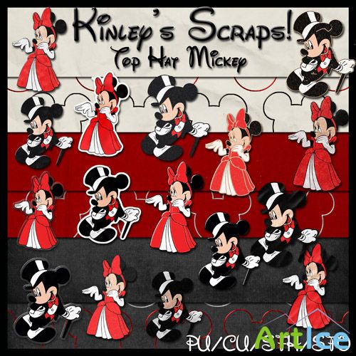 Scrap Set - Top Hat Mickey