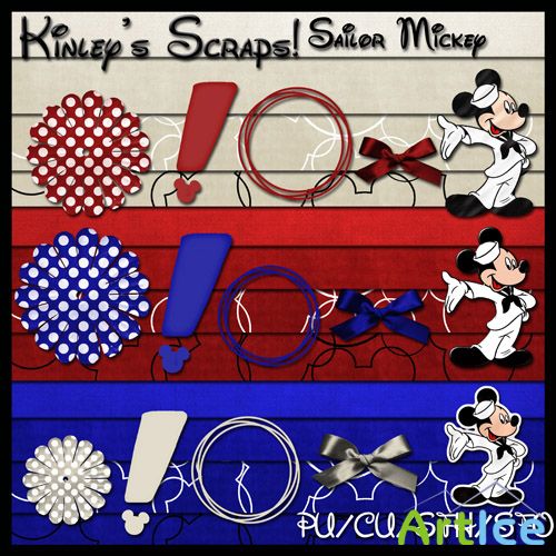 Scrap Set - Sailor Mickey