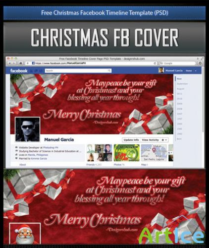 Christmas Facebook Timeline PSD Template