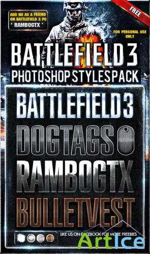 Battlefield Photoshop Styles Pack