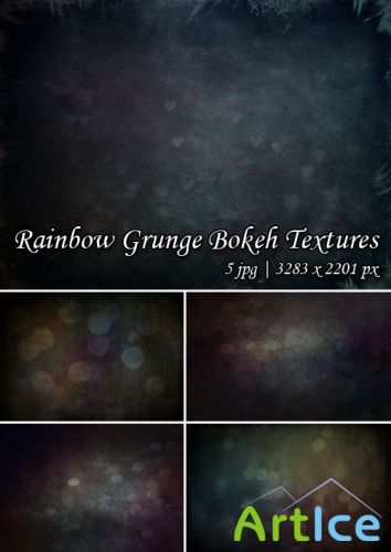 Rainbow Grunge Bokeh Textures