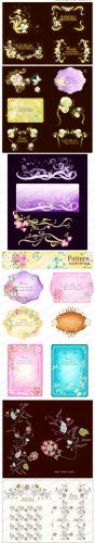 Vector Floral Banners and Ornaments