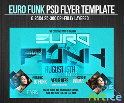 Euro Funk Flyer/Poster PSD Template