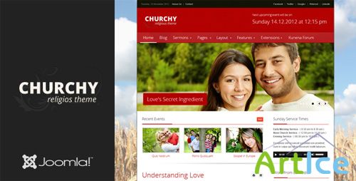 ThemeForest - Churchy - Joomla Church Template