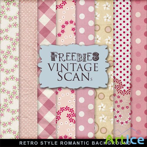 Textures - Retro Style Romantic Backgrounds