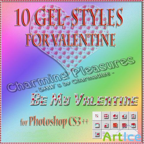 10 Valentine Gel-Styles for Photoshop