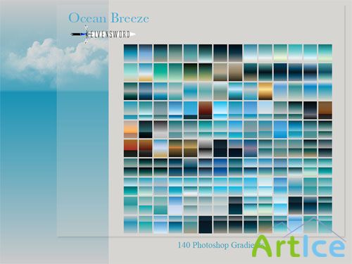 140 Ocean Breeze Photoshop Gradients