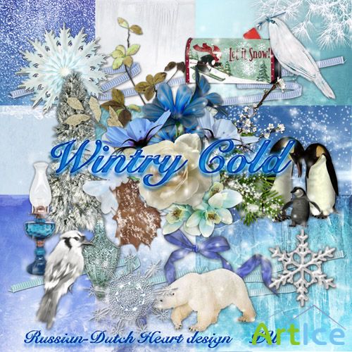Scrap Set - Wintry Cold PNG and JPG Files