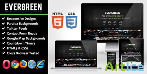 ThemeForest - Evergreen - Responsive Responsive Under Constructi