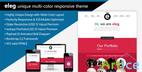 ThemeForest - ELEG - Unique Multi-Color Responsive HTML5 Theme