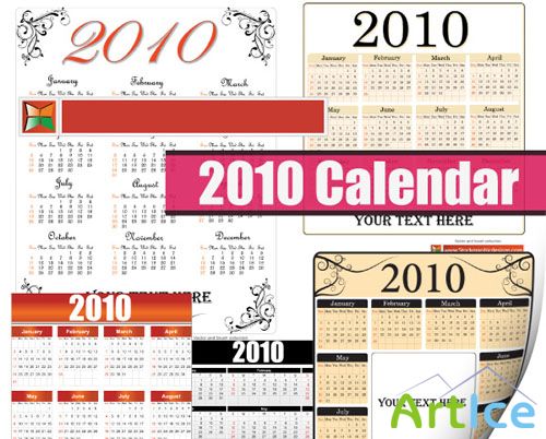 2010 Vector Calendar Template