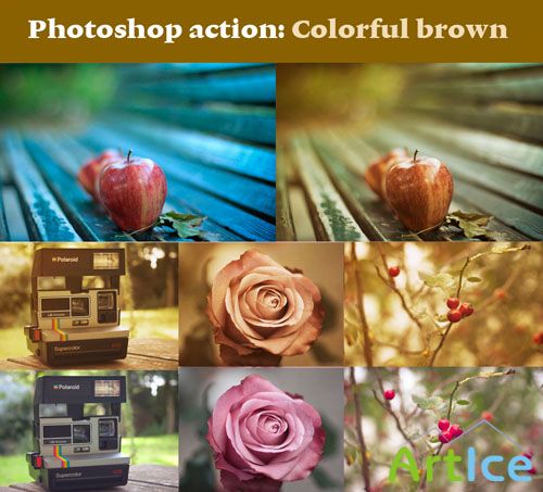 Colorful Brown Photoshop Actions