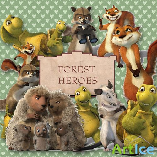 Scrap-set - Forest Heroes