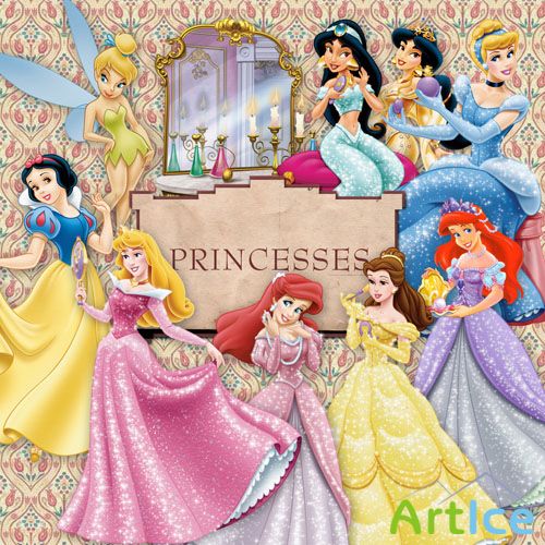 Scrap-set - Princesses - Disney Heroes PNG Images
