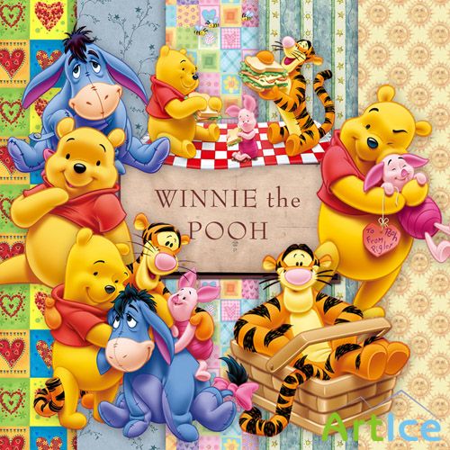 Scrap-set - Winnie Pooh - Disney Heroes PNG Images