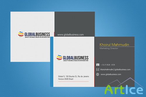 Corporate Business Card PSD Template