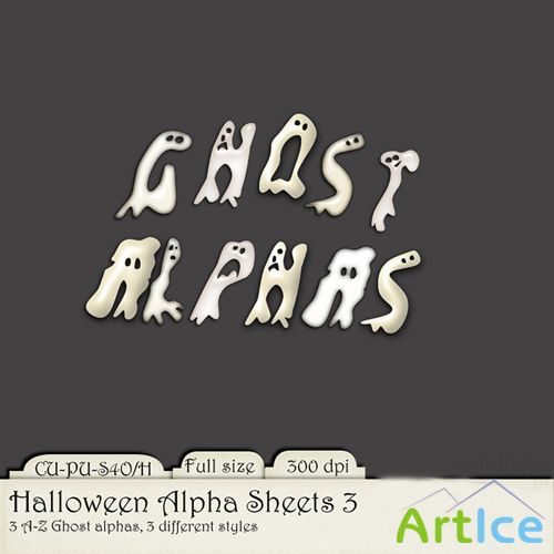 Scrap Kit - Halloween Alpha Sheets 3