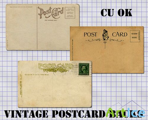 Scrap Kit - Vintage Postcard Backs