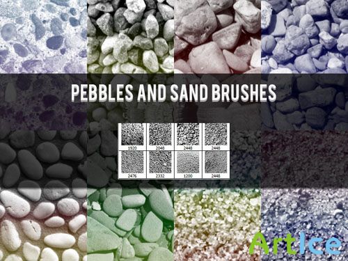 Pebbles and Sand Photoshop Brushes