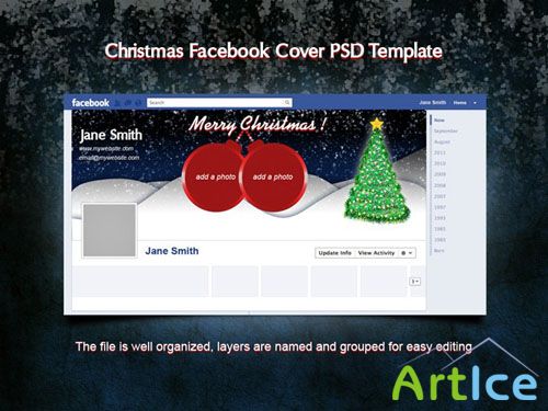 Christmas Facebook Cover PSD Template
