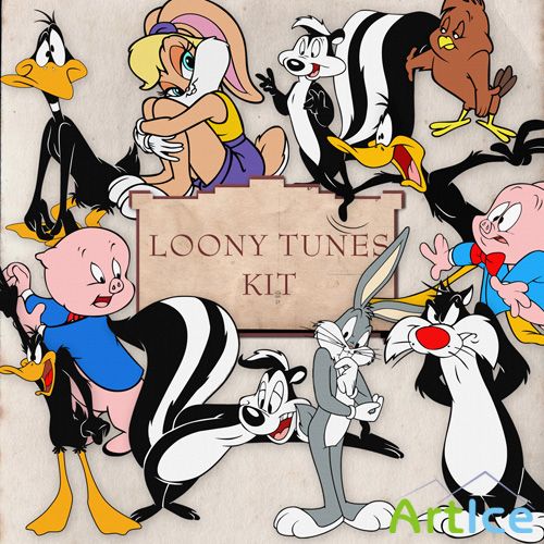 Scrap-kit - Looney Tunes Heroes Illustrations In PNG