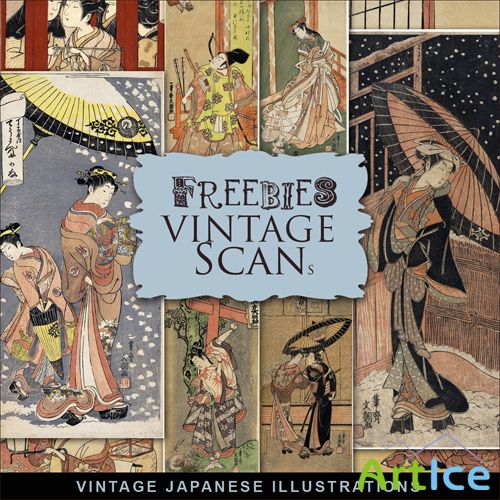 Scrap-kit - Vintage Japanse Illustrations
