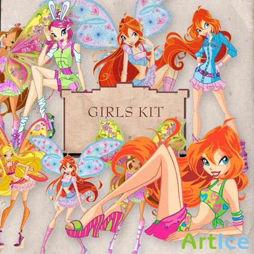 Scrap-kit - Beautiful Girls - loved Hero of the Fairy Tales