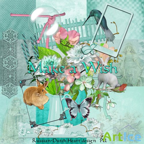 Scrap Set - Make a Wish PNG and JPG Files