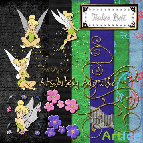 Scrap Set - Tink in Color PNG and JPG Files