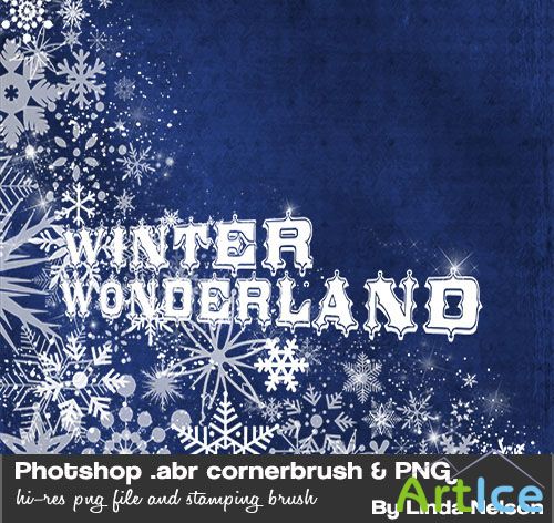 Winter Wonderland Corner Photoshop Brushes